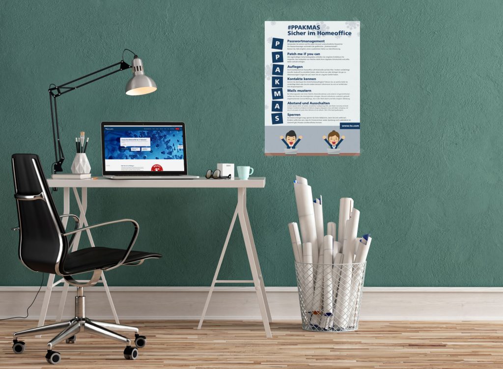 Homeoffice mit Awareness Poster